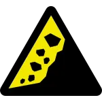 Warning Steep Slope Failure Landslide SVG Icon
